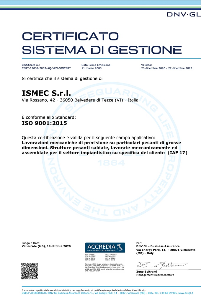 4 Ismec Mechanical Technologies - Certificato1