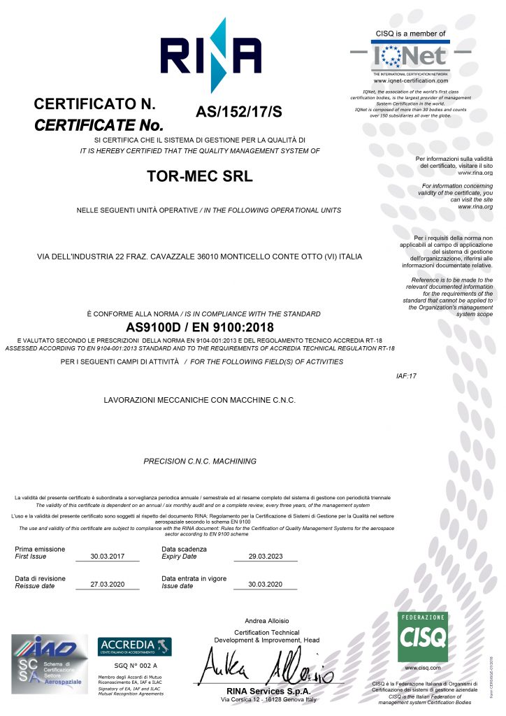 Certificato-9100-tormec-srl-2020