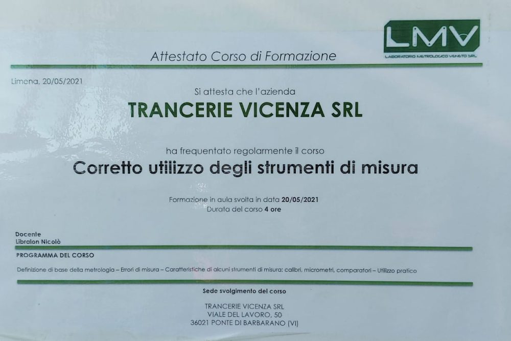 Strumenti 2 - Trancerie Vicenza